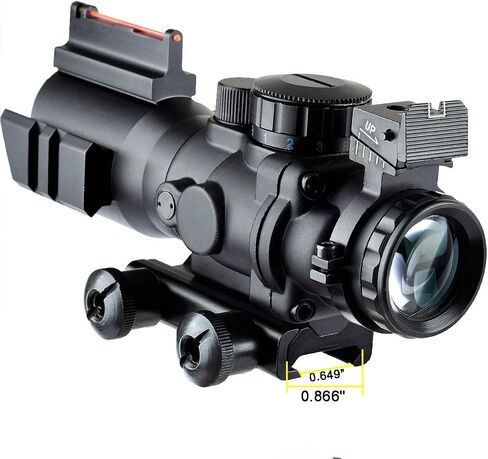 CT Optic Enhanced 4x32 Red Dot Sight Scope Mount Illuminated Red Green Blue Reticle with Red Fiber Matte Black in Saudi Arabia