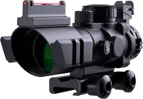 CT Optic Enhanced 4x32 Red Dot Sight Scope Mount Illuminated Red Green Blue Reticle with Red Fiber Matte Black in Saudi Arabia
