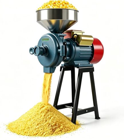 Commercial Grain Mill Grinder, 3000W 110V Electric Dry & Wet Grinder with Adjustable Thickness, Spice Grinder for Corn Rice Herb Pepper Spice Feed Grinding in Kuwait