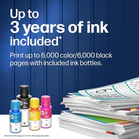 HP Smart Tank 5003 Wireless All-in-One Ink Tank Printer, Scanner, Copier with up to 3 Years of Ink Included, Best-for-Home, Cartridge-Free Refillable, AI-Capable (9B2D3A) in Kuwait