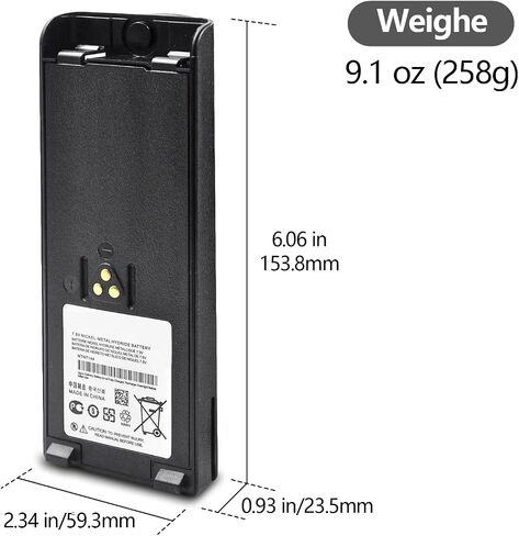 JINTION NTN7144 Two-Way Radio NiMH 7.2V 2000mAh Battery Replacement Compatible with Motorola MT2000 MTS2000 NTN7143 NTN7143A NTN7144 NTN7143B GP900 GP1200 MT2000 MTS2000 in Kuwait