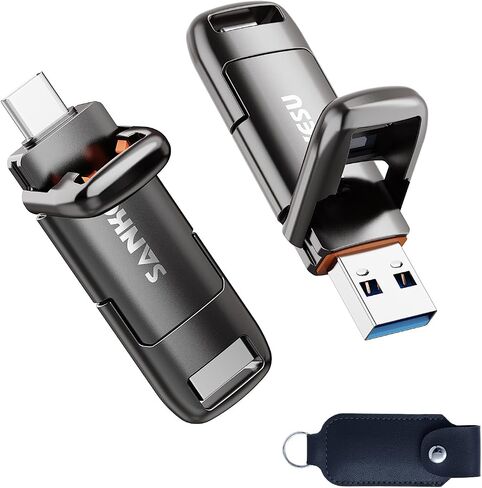 1TB Flash Drive, Dual USB 3.2 Gen 1 USB-A & USB-C, 400MB/s Solid State Thumb Drive, Memory Stick for iPhone 15/16/17, Android, Tablet, Laptop, Mac,Smart TV (1-Pack) in Kuwait