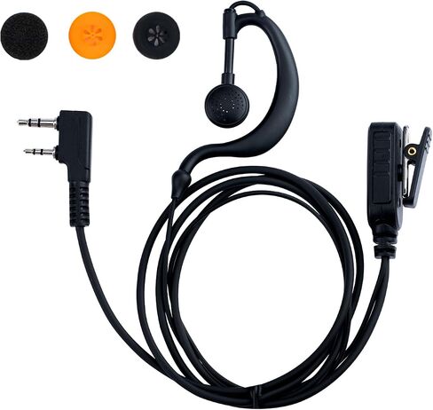 Earpiece Compatible with BTECH, Kenwood, Retevis Walkie Talkie with Mic Tansparent Air Acoustic Tube Headset (Normal) in Kuwait