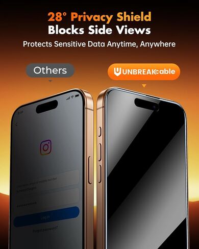 UNBREAKcable Privacy Screen Protector for iPhone 16 Pro Max 6.9", 3 Pack in Kuwait