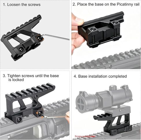 Picatinny Riser Mount 8 Slots High Profile Red Dot Optic Scope 1.73" in Kuwait