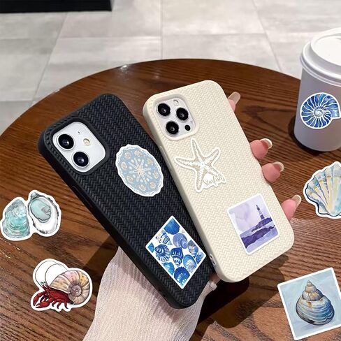 50 Pcs Beach Coastal Summer Stickers,Beachy Aesthetic Water Bottle Stickers,Blue Waterproof Scrapbook Sticker, Vinyl Decals for Luggage Laptop Journal in Kuwait