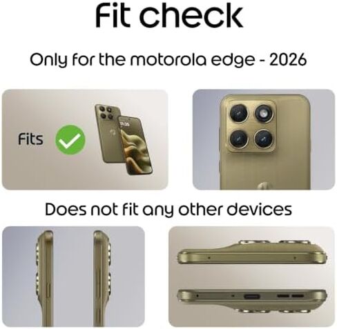 Motorola Edge (2026) Rugged Protective Case (Black) + 9H Tempered Glass Screen Protector in Kuwait