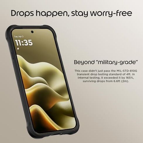 Motorola Edge (2026) Rugged Protective Case (Black) + 9H Tempered Glass Screen Protector in Kuwait