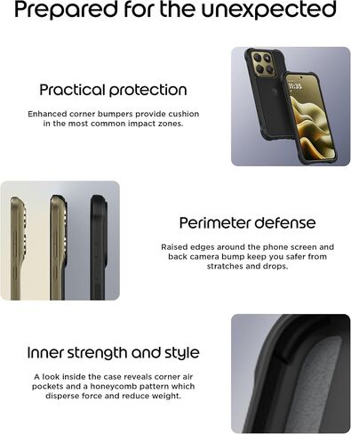 Motorola Edge (2026) Rugged Protective Case (Black) + 9H Tempered Glass Screen Protector in Kuwait