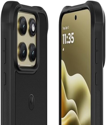 Motorola Edge (2026) Rugged Protective Case (Black) + 9H Tempered Glass Screen Protector in Kuwait