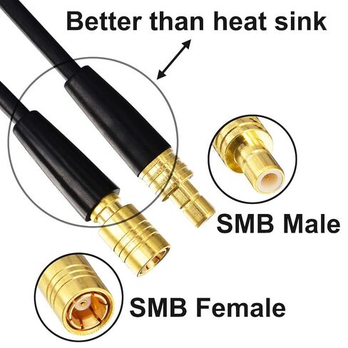 Sirius Radio Antenna Extension Cable RG174 SMB Male to SMB Female for Satellite Car Radio Radio Stereo Sirius Tuners (2pcs Adapter & 6M) in Kuwait
