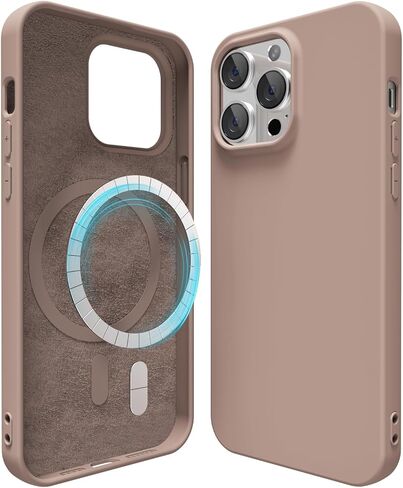 oakxco Silicone Case for iPhone 15 Plus/ 14 Plus Case Magnetic, Compatible with Magsafe Wireless Charging, Slim Thin Soft Rubber Gel, Girly Cute Hard Shell Mag Safe Cover for Women, Burgundy Maroon in Kuwait