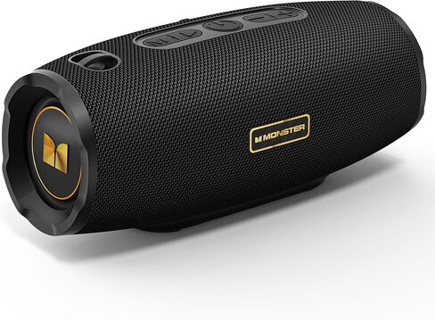 Monster S380 Bluetooth Speaker, Portable Speaker with 40W Stereo Sound, Bluetooth 6.0, IPX6 Waterproof, 20H Playtime, Support AUX/TF Card, TWS Pairing Wireless Speaker for Travel Party Outdoor in Kuwait
