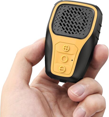 INGA Wearable Bluetooth Speaker, IP67 Waterproof Clip-on Mini Portable Speakers, Supports Siri Google Assistant, Wireless Clip Speaker with Built-in Mic, Hands-Free Music and Calls(Yellow) in Saudi Arabia