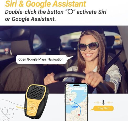 INGA Wearable Bluetooth Speaker, IP67 Waterproof Clip-on Mini Portable Speakers, Supports Siri Google Assistant, Wireless Clip Speaker with Built-in Mic, Hands-Free Music and Calls(Yellow) in Saudi Arabia