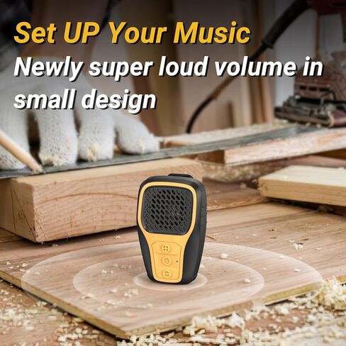 INGA Wearable Bluetooth Speaker, IP67 Waterproof Clip-on Mini Portable Speakers, Supports Siri Google Assistant, Wireless Clip Speaker with Built-in Mic, Hands-Free Music and Calls(Yellow) in Saudi Arabia