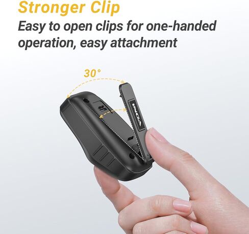INGA Wearable Bluetooth Speaker, IP67 Waterproof Clip-on Mini Portable Speakers, Supports Siri Google Assistant, Wireless Clip Speaker with Built-in Mic, Hands-Free Music and Calls(Yellow) in Saudi Arabia