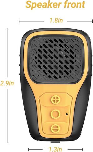 INGA Wearable Bluetooth Speaker, IP67 Waterproof Clip-on Mini Portable Speakers, Supports Siri Google Assistant, Wireless Clip Speaker with Built-in Mic, Hands-Free Music and Calls(Yellow) in Saudi Arabia