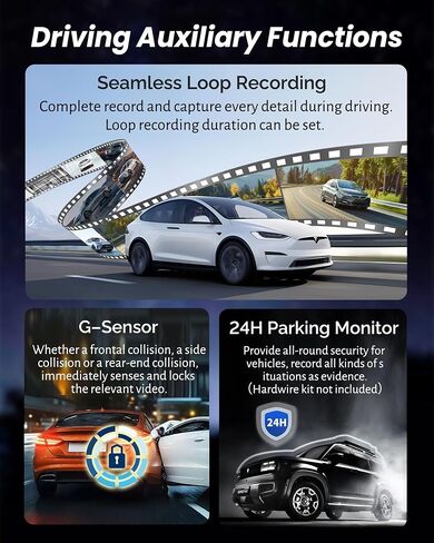 4K Rear View Mirror Camera with Carplay&Android Auto 12" Mirror Dash Cam in Saudi Arabia
