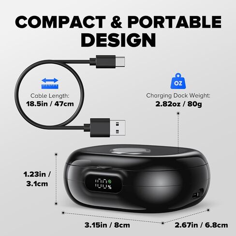 Oura Ring Gen 5/4/3 Charging Case, 2000mAh, LED Display in Kuwait