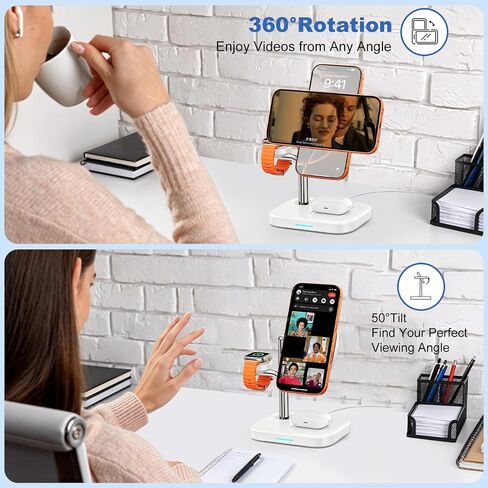 3 in 1 Wireless Charging Station for Apple, 15W Magnetic Charger Stand in Kuwait