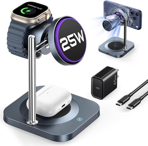 Meifigno Qi2.2 Certified 25W 3-in-1 Fast Wireless Charging Station with Fan in Kuwait