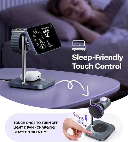 Meifigno Qi2.2 Certified 25W 3-in-1 Fast Wireless Charging Station with Fan in Kuwait