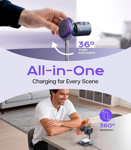 Meifigno Qi2.2 Certified 25W 3-in-1 Fast Wireless Charging Station with Fan in Kuwait