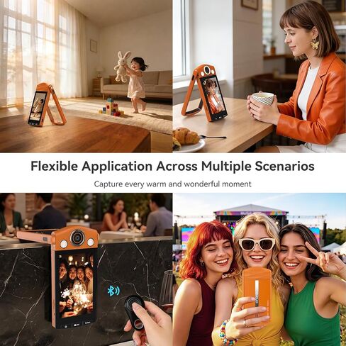 Ordro VS3 4K 64MP Video Camera, Ultra Slim Portable Digital Selfie Camera with 360° Rotatable Screen, Pocket Camcorder for Travel Vlogging Daily Selfies in Kuwait