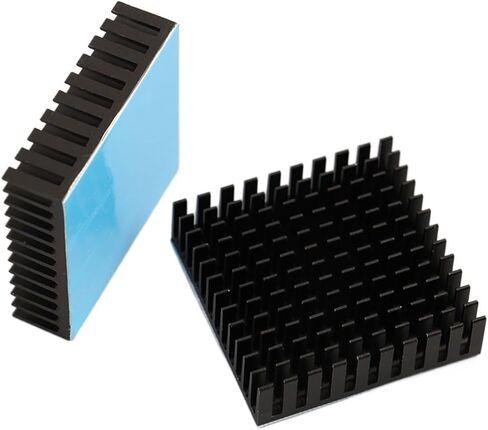 2pcs Aluminum Heatsink 40x40x11mm Aluminium Radiator Cooler with Heat Conductive Double Sided Adhesive Tape Thermal Pad in Kuwait