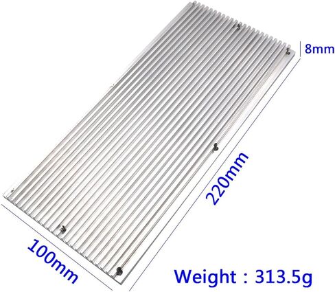 220x100x8mm Big Radiator Aluminum Cooling Plate for LED Light Heat Sink High Thermal Conductivity in Saudi Arabia
