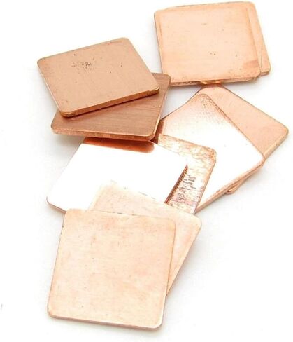 10pcs 15x15x1mm DIY Copper Spacer Heat Sink Thermal Pad for Laptop GPU CPU VGA Chip RAM in Saudi Arabia