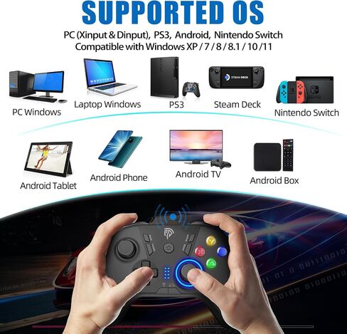 EasySMX 2.4G Wireless Controller for PC,Steam Deck,PS3,Android TV,Black. in Kuwait
