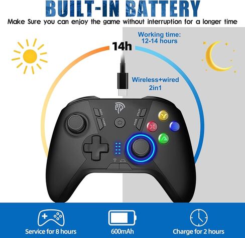 EasySMX 2.4G Wireless Controller for PC,Steam Deck,PS3,Android TV,Black. in Kuwait