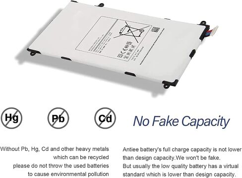 Hubei T4800E T4800K T4800C Tablet Battery Replacement for Samsung Galaxy Tab Pro 8.4" SM-T325(3G, 4G/LTE & WiFi) SM-T320(WiFi) SM-321(3G & WiFi) T320 T321 T325 (3.8V 4800mAh 18.24Wh) in Saudi Arabia