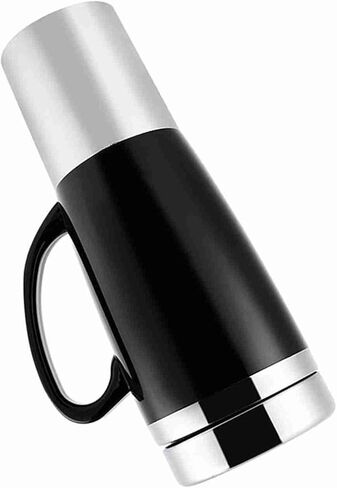 12V Electric Insulated Car Boiler for Hot Coffee, Tea, Quick Warm Travel Mug for Driver, Businessman, Food Grade Plastic Stainless Steel, 450 ml, Black (Black) in Kuwait