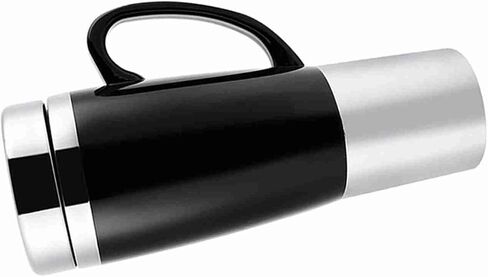 12V Electric Insulated Car Boiler for Hot Coffee, Tea, Quick Warm Travel Mug for Driver, Businessman, Food Grade Plastic Stainless Steel, 450 ml, Black (Black) in Kuwait