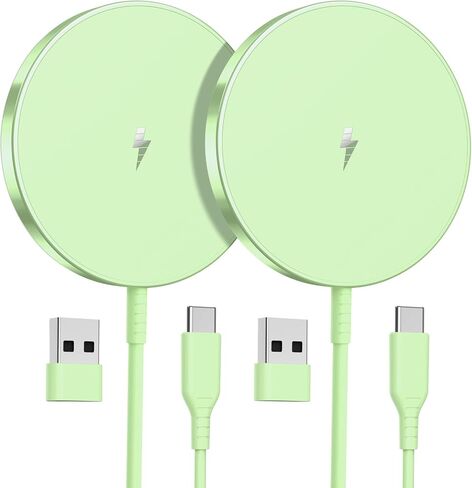 Magnetic Wireless Charger, 2-Pack 15W Fast Mag-Safe Stand for iPhone 17-12 in Kuwait