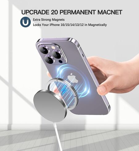 Magnetic Wireless Charger, 2-Pack 15W Fast Mag-Safe Stand for iPhone 17-12 in Kuwait