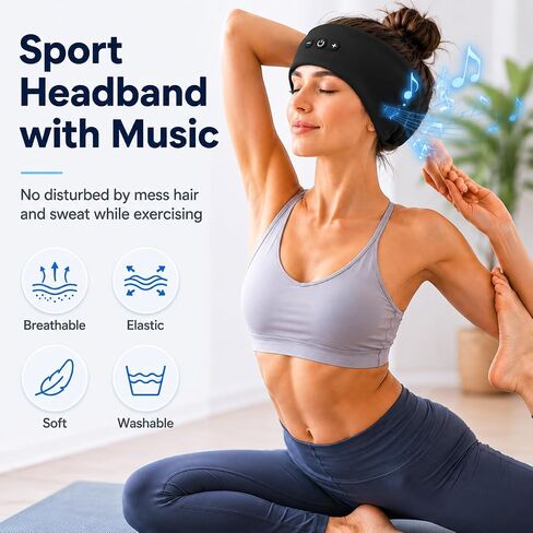 2-Pack Sleep Headphones Bluetooth Headband Ultra-Thin Speakers for Sleep in Kuwait