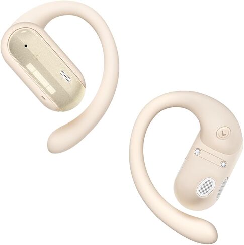 TAGRY Open Ear Headphones Wireless Earbuds 40HRS Playtime Fast Charging Headphone Digital Display Earphones with Ergonomic Earhook IPX7 Waterproof Ear Buds for Running Workout Beige in Kuwait