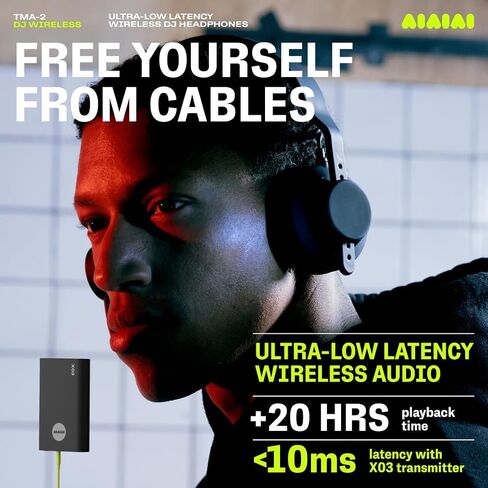 AIAIAI TMA-2 DJ Wireless Black DJ Headphones, W+ Link + Bluetooth, 20+ Hour in Kuwait