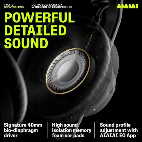 AIAIAI TMA-2 DJ Wireless Black DJ Headphones, W+ Link + Bluetooth, 20+ Hour in Kuwait