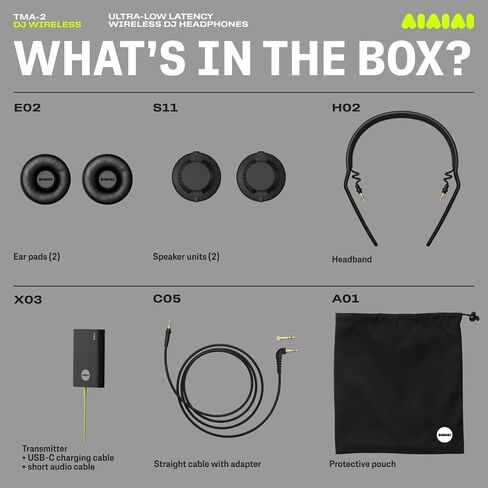 AIAIAI TMA-2 DJ Wireless Black DJ Headphones, W+ Link + Bluetooth, 20+ Hour in Kuwait