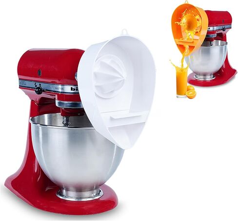 Juicer Attachment Compatible with KitchenAid Stand Mixer 3.5-8QT, Fits Most Tilt-Head & Bowl-Lift Models Including KSM150, KSM95, KSM3306, Citrus Juicer Accessory,Dishwasher Safe (Orange) in Kuwait