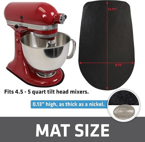 Drymate Mixer Sliding Mat For 4.5-5QT Kitchen Aid Tilt-Head Stand Mixers, Move Kitchen Mixers Easily & Prevent Countertop Scratches, Slider Friendly Material on Bottom & Grippy Top Layer (USA Made) in Kuwait