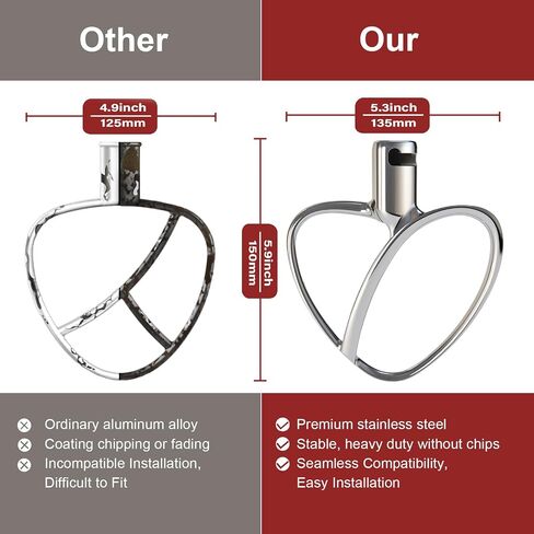 Stainless Steel Flat Beater for KitchenAid 4.5-5 QT Tilt Head Stand Mixer in Saudi Arabia