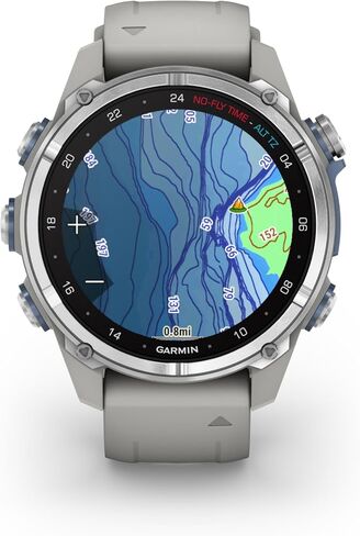 Garmin Descent Mk3 & Mk3i 51 mm & 43 mm, Titanium Dive Computer +Extra-Long Strap | Up to 25 Days Battery Life, AMOLED Display, Multi-Band GPS Smartwatch & Gift Bundle (010-02753-03) in Kuwait