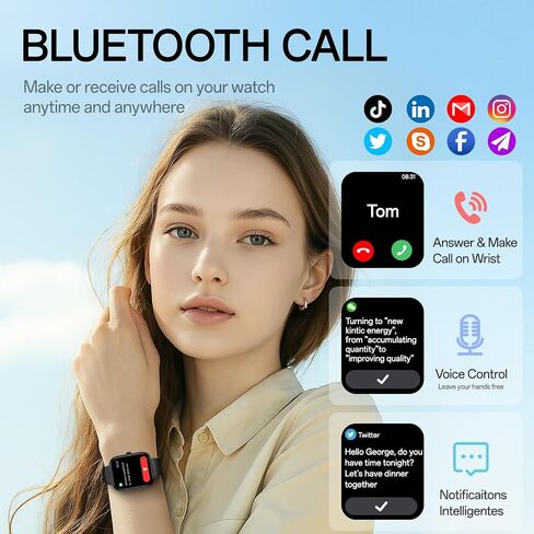 MFVLP Smart Watch for Men Women, 1.83" HD Touchscreen Fitness Watch in Kuwait