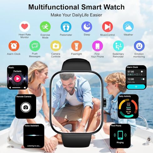 MFVLP Smart Watch for Men Women, 1.83" HD Touchscreen Fitness Watch in Kuwait